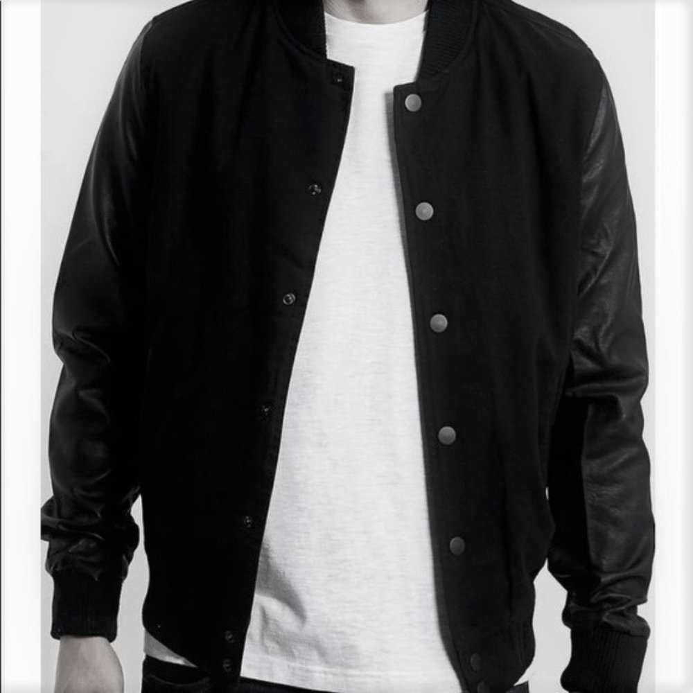 Vintage West Ark Wool and Leather Varsity Jacket Size XL
